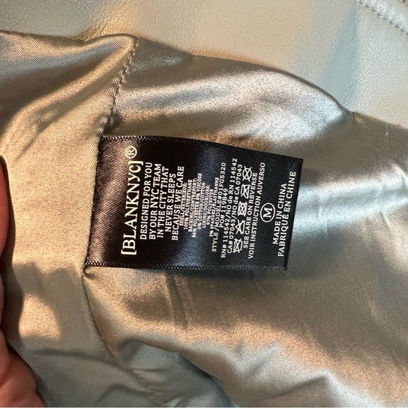 BlankNYC Sage Green Faux Leather Moto Style Jacket, Size M - Picture 5 of 5